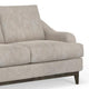Alfi Loveseat 2 Accent Pillows 60 Inch Oyster Gray Faux Leather