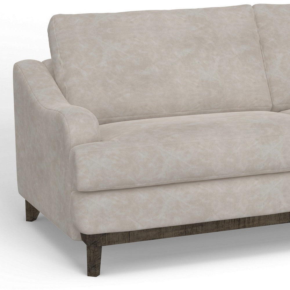 Alfi Loveseat 2 Accent Pillows 60 Inch Oyster Gray Faux Leather