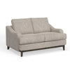 Alfi Loveseat, 2 Accent Pillows, 60 Inch Oyster Gray Faux Leather
