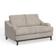 Alfi Loveseat, 2 Accent Pillows, 60 Inch Oyster Gray Faux Leather