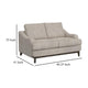 Alfi Loveseat 2 Accent Pillows 60 Inch Oyster Gray Faux Leather