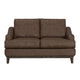 Alfi Loveseat 2 Accent Pillow Modern 60 Inch Dark Brown Faux Leather