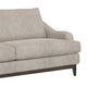 Alfi Sofa 85 Inch 2 Accent Pillows Modern Oyster Gray Faux Leather