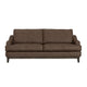 Alfi Sofa 85 Inch 2 Accent Pillows Modern Dark Brown Faux Leather