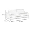 Alfi Sofa 85 Inch 2 Accent Pillows Modern Dark Brown Faux Leather