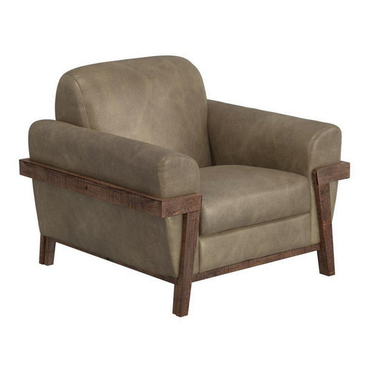 Pola Armchair, 2 Throw Pillows, Modern Neutral Brown Polyester