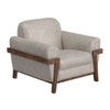 Pola Armchair, 2 Throw Pillows, Rich Modern Oyster Gray Faux Leather
