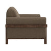 Pola Loveseat 69 Inch 2 Throw Pillows Modern Camel Brown Polyester