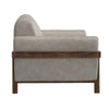 Pola Loveseat 69 Inch 2 Throw Pillows Oyster Gray Faux Leather