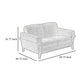 Pola Loveseat 69 Inch 2 Throw Pillows Oyster Gray Faux Leather