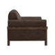 Pola Loveseat 69 Inch 2 Throw Pillows Modern Dark Brown Faux Leather