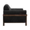 Pola Loveseat 69 Inch 2 Throw Pillows Rich Modern Black Polyester