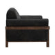 Pola Loveseat 69 Inch 2 Throw Pillows Rich Modern Black Polyester