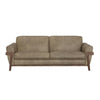 Pola Sofa 95 Inch 2 Throw Pillows Modern Neutral Brown Polyester