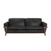 Pola Sofa 95 Inch 2 Throw Pillows Rich Modern Black Polyester