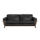 Pola Sofa 95 Inch 2 Throw Pillows Rich Modern Black Polyester