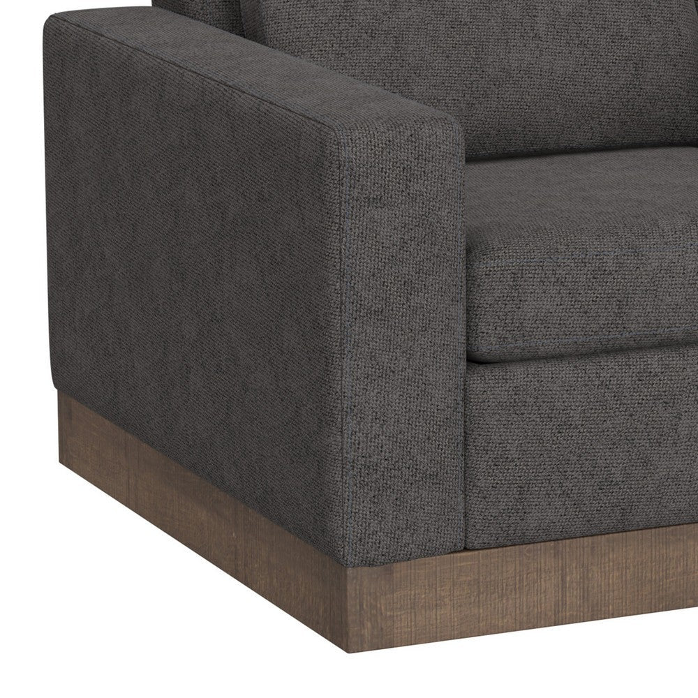Jeni Accent Armchair 1 Throw Pillow Modern Dark Gray Polyester
