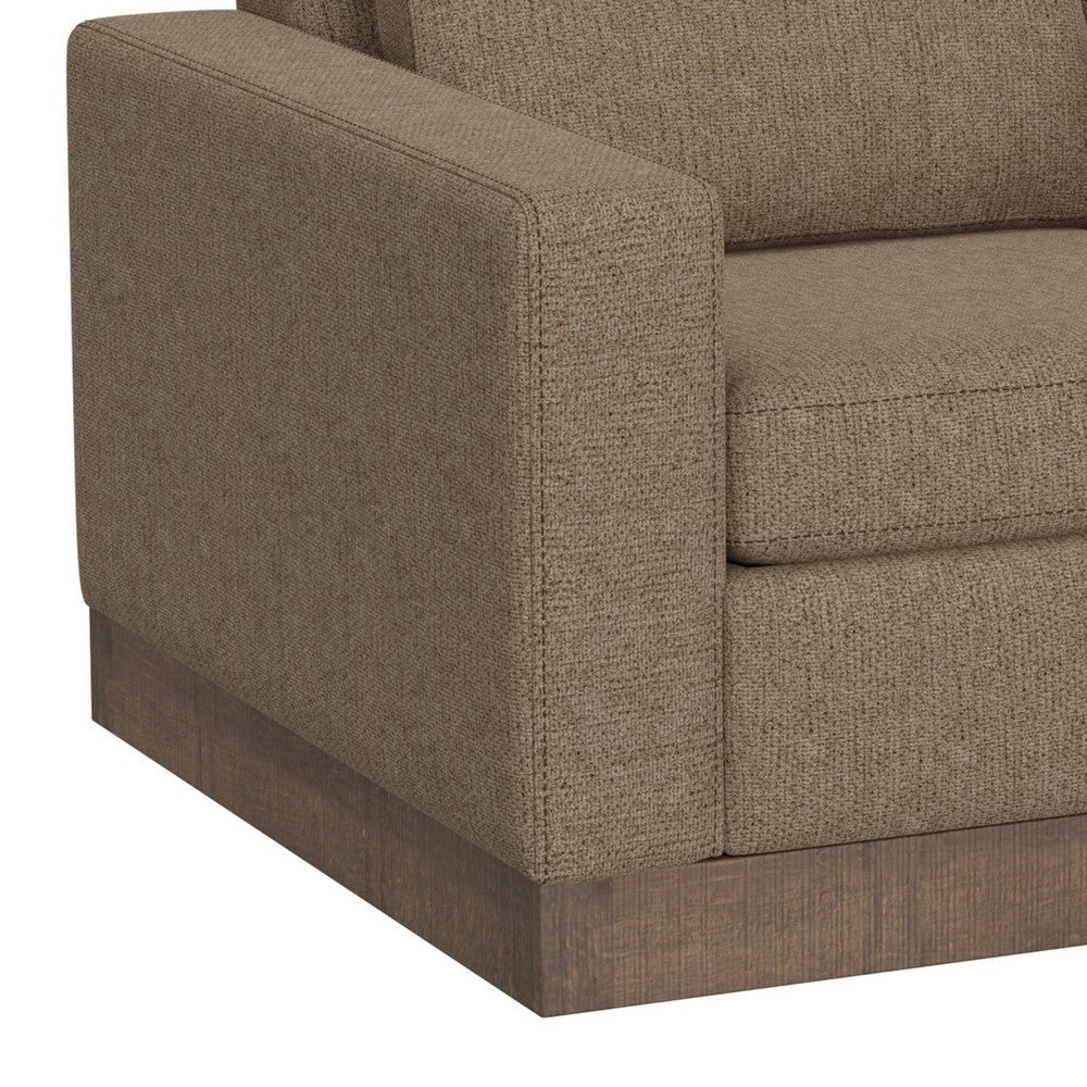 Jeni Accent Armchair 1 Throw Pillow Modern Camel Brown Polyester