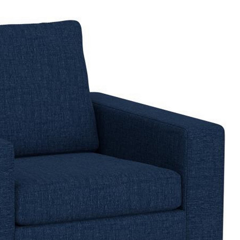 Jeni Accent Armchair 1 Throw Pillow Modern Midnight Blue Polyester