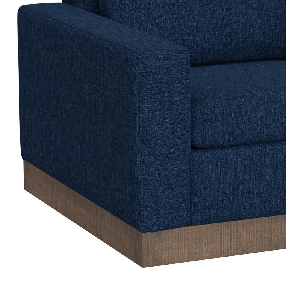 Jeni Accent Armchair 1 Throw Pillow Modern Midnight Blue Polyester