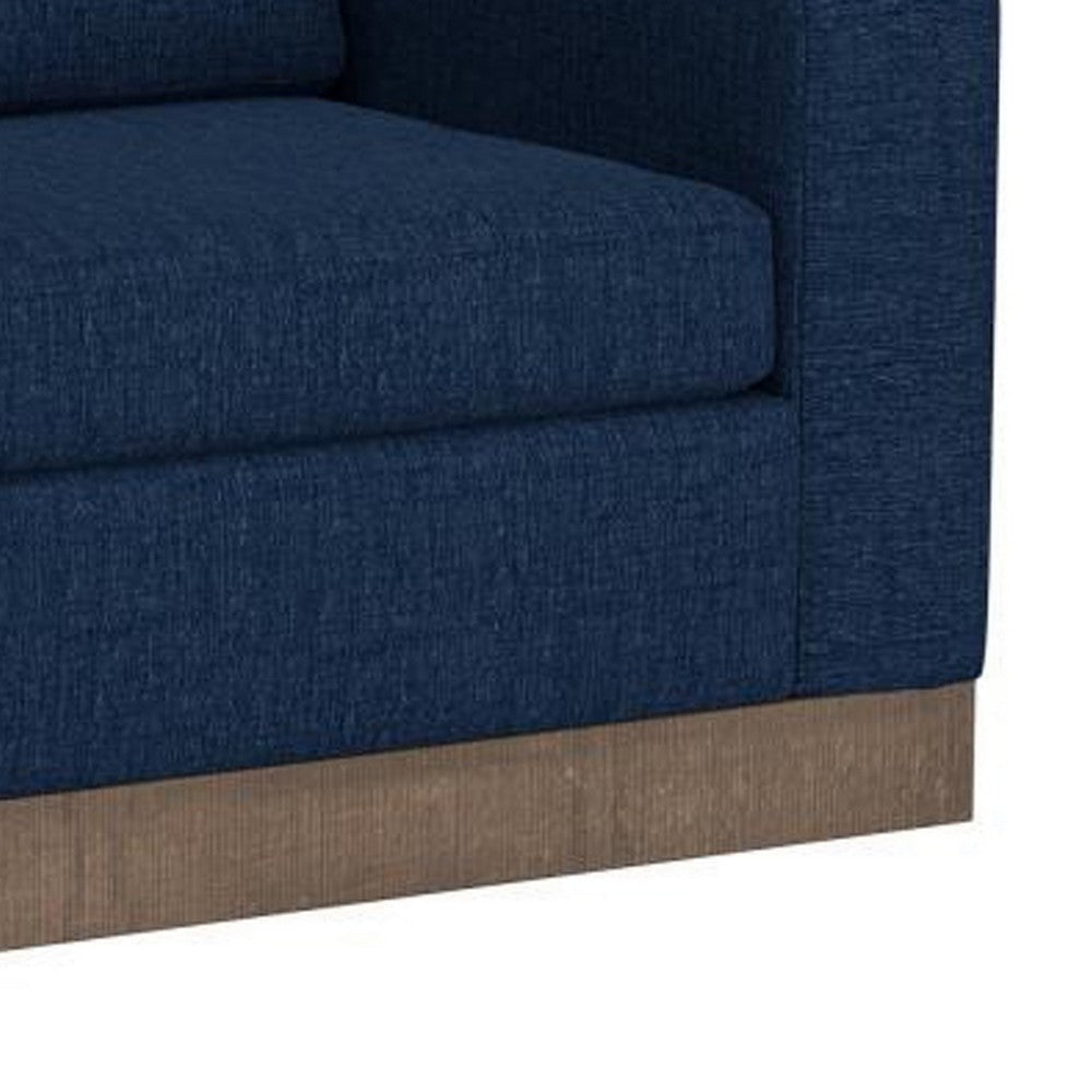 Jeni Accent Armchair 1 Throw Pillow Modern Midnight Blue Polyester