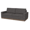 Jeni Loveseat 2 Throw Pillows Modern 64 Inch Iron Gray Polyester