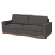 Jeni Loveseat 2 Throw Pillows Modern 64 Inch Iron Gray Polyester