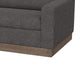 Jeni Loveseat 2 Throw Pillows Modern 64 Inch Iron Gray Polyester