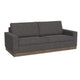 Jeni Loveseat, 2 Throw Pillows, Modern 64 Inch, Iron Gray Polyester
