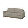 Jeni Loveseat 2 Throw Pillows Modern 64 Inch Almond Gray Polyester