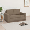 Jeni Loveseat, 2 Throw Pillows, Modern 64 Inch, Camel Brown Polyester