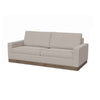 Jeni Loveseat 2 Throw Pillows Modern 64 Inch Oyster Beige Polyester