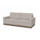 Jeni Loveseat 2 Throw Pillows Modern 64 Inch Oyster Beige Polyester