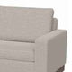 Jeni Loveseat 2 Throw Pillows Modern 64 Inch Oyster Beige Polyester