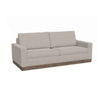 Jeni Loveseat, 2 Throw Pillows, Modern 64 Inch, Oyster Beige Polyester