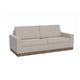 Jeni Loveseat, 2 Throw Pillows, Modern 64 Inch, Oyster Beige Polyester
