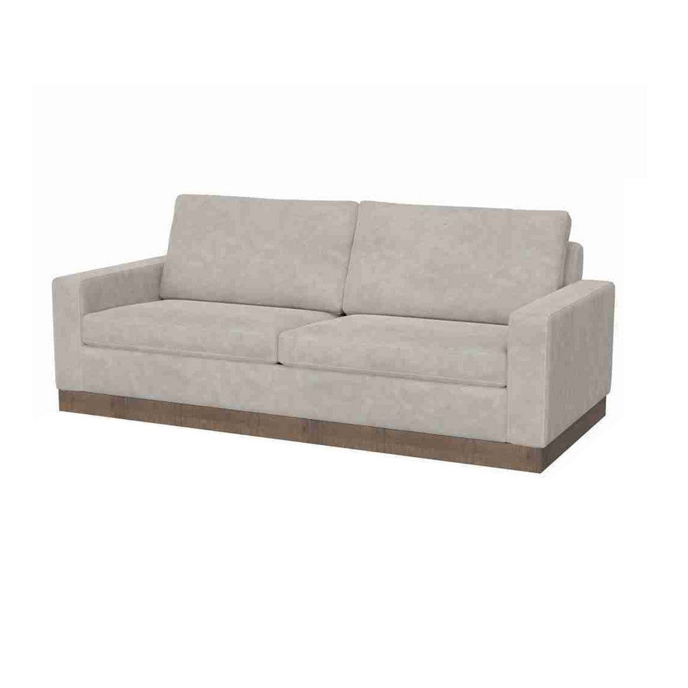 Jeni Loveseat 2 Throw Pillow Modern 64 Inch Oyster Gray Faux Leather