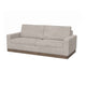 Jeni Loveseat 2 Throw Pillow Modern 64 Inch Oyster Gray Faux Leather