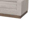 Jeni Loveseat 2 Throw Pillow Modern 64 Inch Oyster Gray Faux Leather