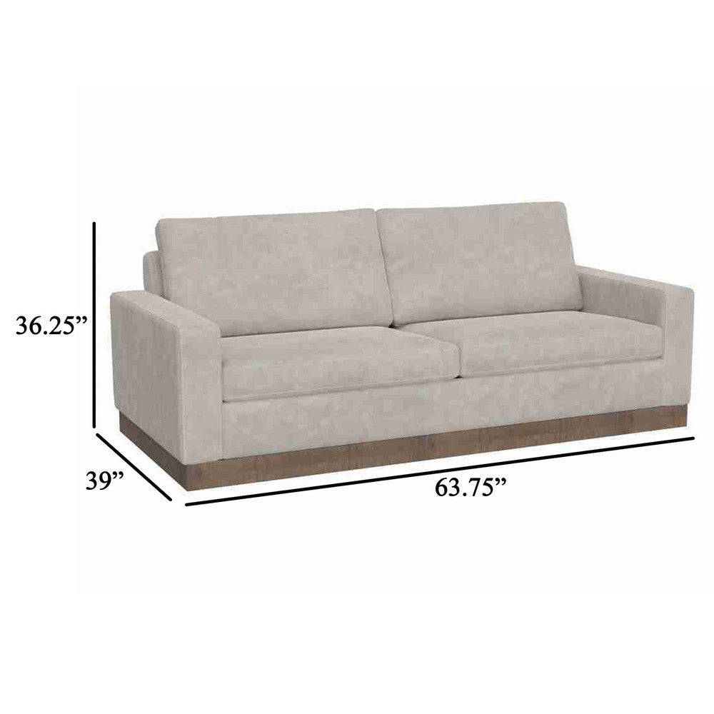 Jeni Loveseat 2 Throw Pillow Modern 64 Inch Oyster Gray Faux Leather
