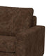 Jeni Loveseat 2 Throw Pillows Modern 64 Inch Dark Brown Faux Leather
