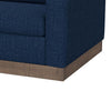 Jeni Loveseat 2 Throw Pillows Modern 64 Inch Midnight Blue Polyester