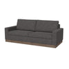 Jeni Sofa 2 Throw Pillows Modern 90 Inch Dark Gray Polyester Seat