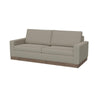 Jeni Sofa 2 Throw Pillows Modern 90 Inch Almond Gray Polyester Seat
