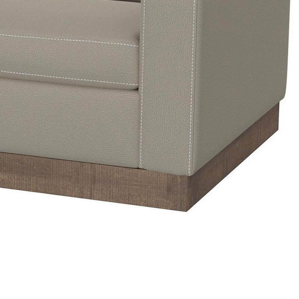 Jeni Sofa 2 Throw Pillows Modern 90 Inch Almond Gray Polyester Seat