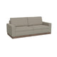 Jeni Sofa, 2 Throw Pillows, Modern 90 Inch, Almond Gray Polyester Seat