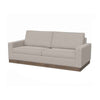 Jeni Sofa 2 Throw Pillows Modern 90 Inch Oyster Beige Polyester Seat