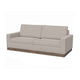 Jeni Sofa 2 Throw Pillows Modern 90 Inch Oyster Beige Polyester Seat