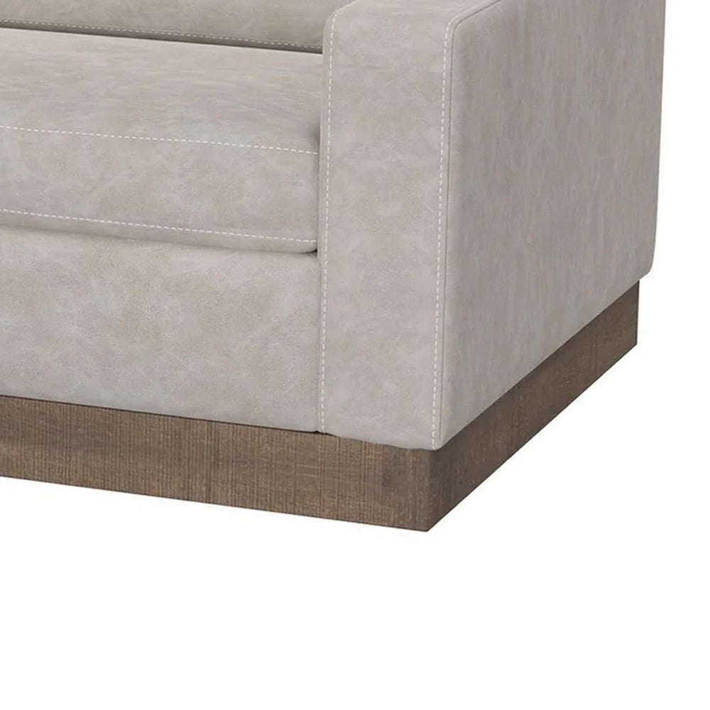 Jeni Sofa 2 Throw Pillows Modern 90 Inch Oyster Gray Faux Leather