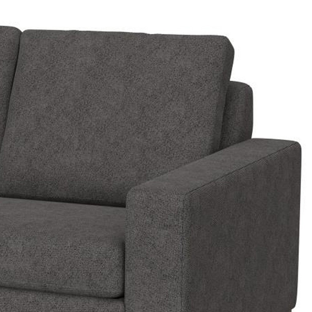 Jeni Sofa 2 Throw Pillows Modern 90 Inch Dark Brown Faux Leather BM331218